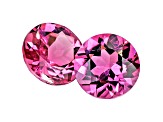 Pink Tourmaline 4mm Round Matched Pair 0.40ctw