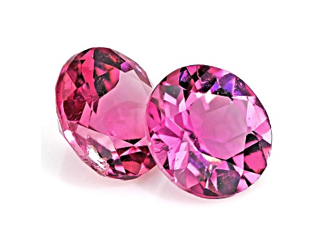 Pink Tourmaline 4mm Round Matched Pair 0.40ctw