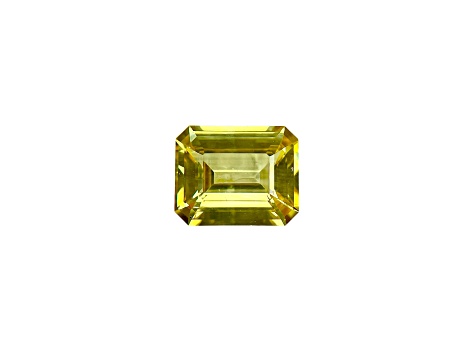 Yellow Sapphire Loose Gemstone 11.6x9.4mm Emerald Cut 6.00ct