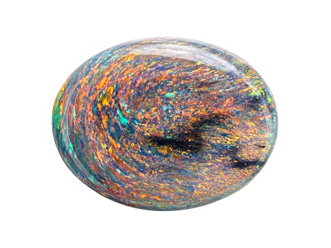 Australian Black Opal 9x7mm Oval Cabochon 1.11ct