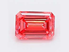 1.05ct Vivid Pink Emerald Cut Lab-Grown Diamond VS1 Clarity IGI Certified