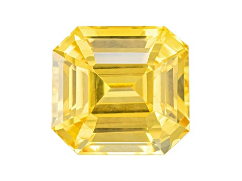 Yellow Sapphire Loose Gemstone 10.51x9.72mm Emerald Cut 7.39ct