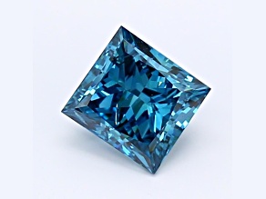1.04ct Deep Blue Princess Cut Lab-Grown Diamond SI2 Clarity IGI Certified