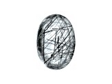 Tourmalinated Quartz 12x10mm Oval Cabochon 5.15ct