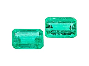 Colombian Emerald 6x4mm Emerald Cut Matched Pair 1.08ctw