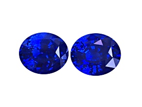 Sapphire 10.6x8.8mm Oval Matched Pair 10.2ctw