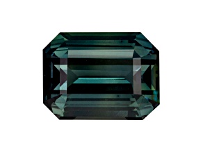 Bluish Green Sapphire Loose Gemstone 12.29x9.25mm Emerald Cut 7.76ct
