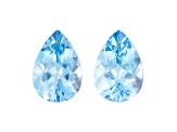 Aquamarine 10x7mm Pear Shape Matched Pair 3.13ctw