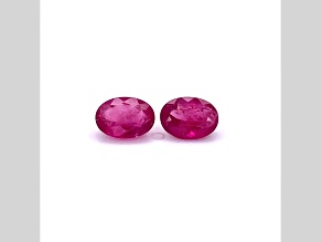 Rubellite 8x6mm Oval Matched Pair 2.4ctw