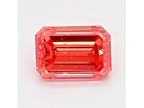 1.02ct Vivid Pink Emerald Cut Lab-Grown Diamond SI2 Clarity IGI Certified