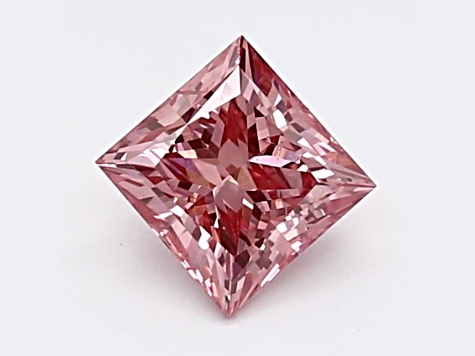 1.03ct Vivid Pink Princess Cut Lab-Grown Diamond SI1 Clarity IGI Certified