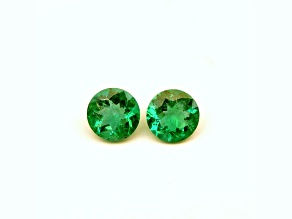 Emerald 8mm Round Matched Pair 3.29ctw