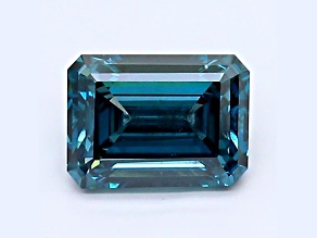 1.07ct Dark Blue Emerald Cut Lab-Grown Diamond VS2 Clarity IGI Certified