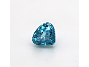 Blue Zircon 9x8mm Pear Shape 4.75ct