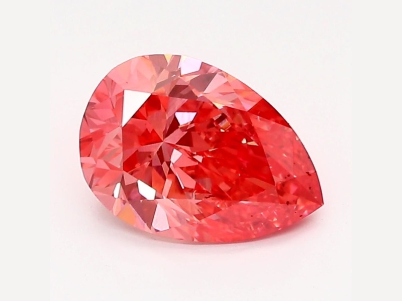 1.23ct Vivid Pink Pear Shape Lab-Grown Diamond VS1 Clarity IGI Certified