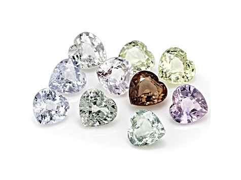 Multi-Color Sapphire 4mm Heart Shape Parcel 3.00ctw