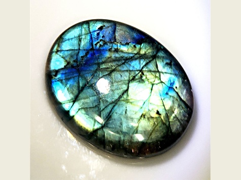 Labradorite 32.8x26.01mm Oval Cabochon 49.30ct