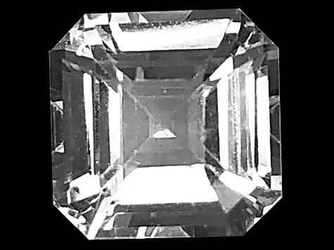 White Sapphire Loose Gemstone 9.2x9.1mm Emerald Cut 4.37ct