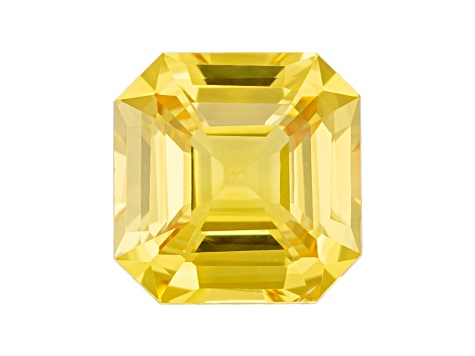 Yellow Sapphire Loose Gemstone Unheated 6.57mm Emerald Cut 1.51ct
