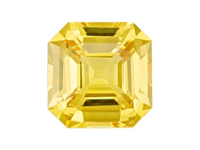 Yellow Sapphire Loose Gemstone Unheated 6.57mm Emerald Cut 1.51ct