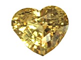 Yellow Sapphire Loose Gemstone 9.2x8.1mm Heart Shape 3.08ct