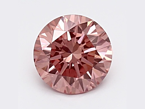 1.20ct Deep Pink Round Lab-Grown Diamond SI1 Clarity IGI Certified