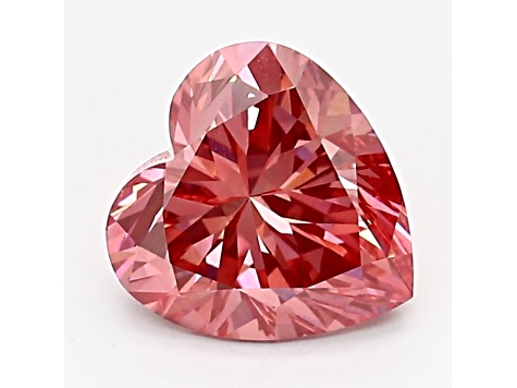 1.28ct Vivid Pink Heart Shape Lab-Grown Diamond VS1 Clarity IGI Certified