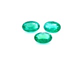 Ethiopian Emerald 6x4mm Oval Set of 3 0.90ctw