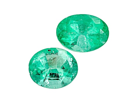 Colombian Emerald 8x6mm Oval Set of 2 2.49ctw