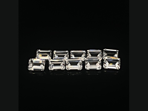 Danburite 8x6mm Emerald Cut Set of 10 16.40ctw