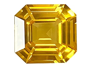 Yellow Sapphire Loose Gemstone 7.6x7.2mm Emerald Cut 2.05ct