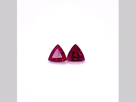 Rubellite 6mm Trillion Matched Pair 1.61ctw