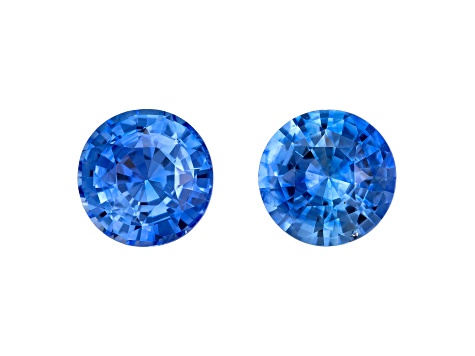 Sapphire 6.4mm Round Matched Pair 2.46ctw