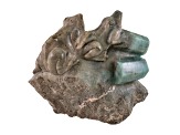 Brazilian Emerald Frog Carving 4.5x2.5in