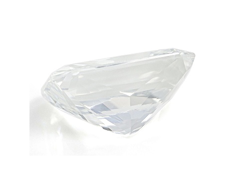 White Sapphire Loose Gemstone Unheated 12.3x9.9mm Radiant Cut 7.31ct