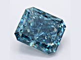 2.11ct Dark Blue Radiant Cut Lab-Grown Diamond SI1 Clarity IGI Certified