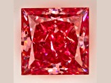 1.13ct Vivid Pink Princess Cut Lab-Grown Diamond VS1 Clarity IGI Certified