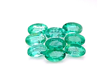Ethiopian Emerald 5x3mm Oval Set of 9 2.10ctw
