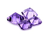 Amethyst 5mm and 6mm Emerald Cut Matched Pairs 2.64ctw