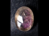"Pink Fire" Covellite Included Quartz 27.5x21.0mm Oval Cabochon 41.00ct