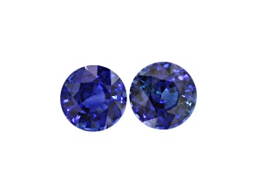 Sapphire 7mm Round Matched Pair 3.22ctw