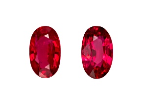 Ruby 5x3mm Oval Matched Pair 0.57ctw