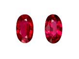 Ruby 5x3mm Oval Matched Pair 0.57ctw