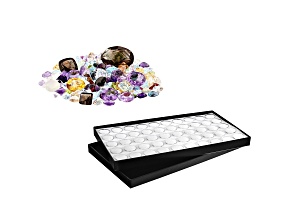 Value Mixed Gemstone Parcel Appx 200ctw and Gem Jars Tray Kit
