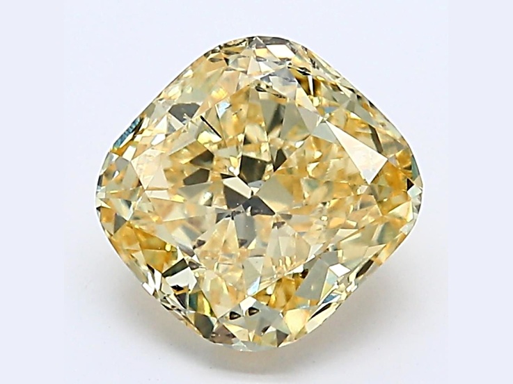 2.02ct Intense Yellow Cushion Lab-Grown Diamond SI1 Clarity