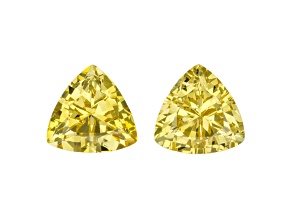 Yellow Sapphire 4.5mm Trillion Matched Pair 0.80ctw