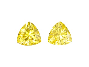 Yellow Sapphire 4.5mm Trillion Matched Pair 0.77ctw