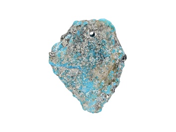 Picture of Sonoran Turquoise 43.0x34.5mm Pre-Drilled Tumbled Nugget Focal Bead