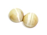 Opal Cat's Eye 10x9mm Oval Cabochon Matched Pair 4.94ctw