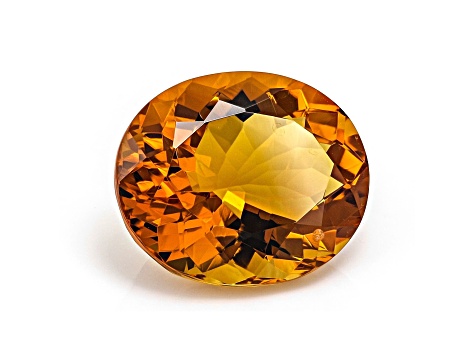 Natural Madeira Orange Yellow Citrine sale 19.95 Ct Oval Cut Loose Gemstone From Brazil